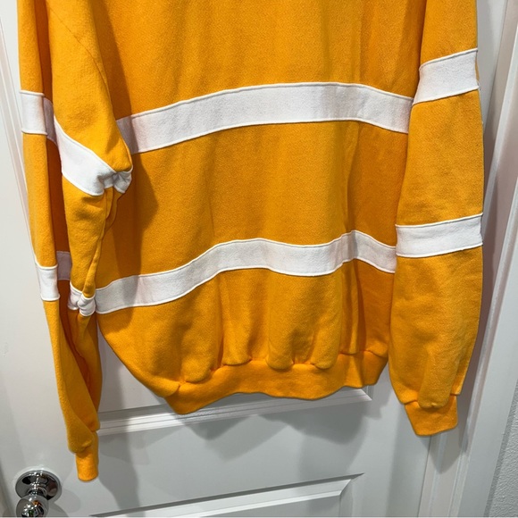 Vintage Chalk Line WYO Sweatshirt yellow/white mens Sz XL polo neck made in USA - Picture 4 of 8